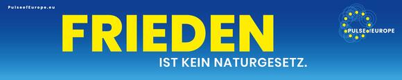 Banner Frieden ist kein Naturgesetz