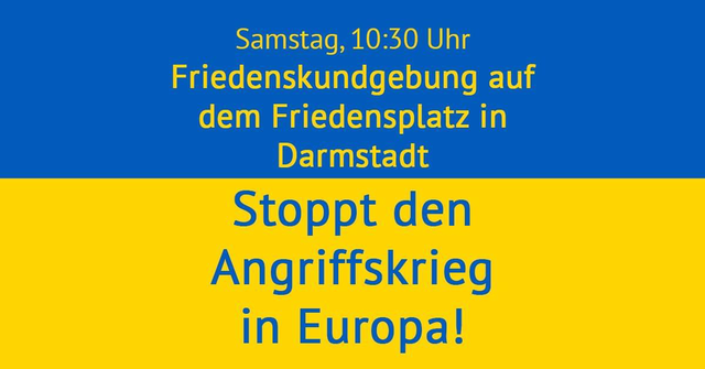 Ukrainekundgebung in Darmstadt