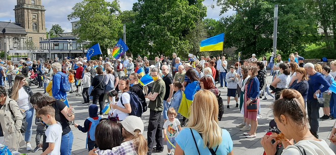 Friedensdemo in Darmstadt