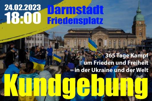 Flyer zur Demo zum Jahrestag des Krieges